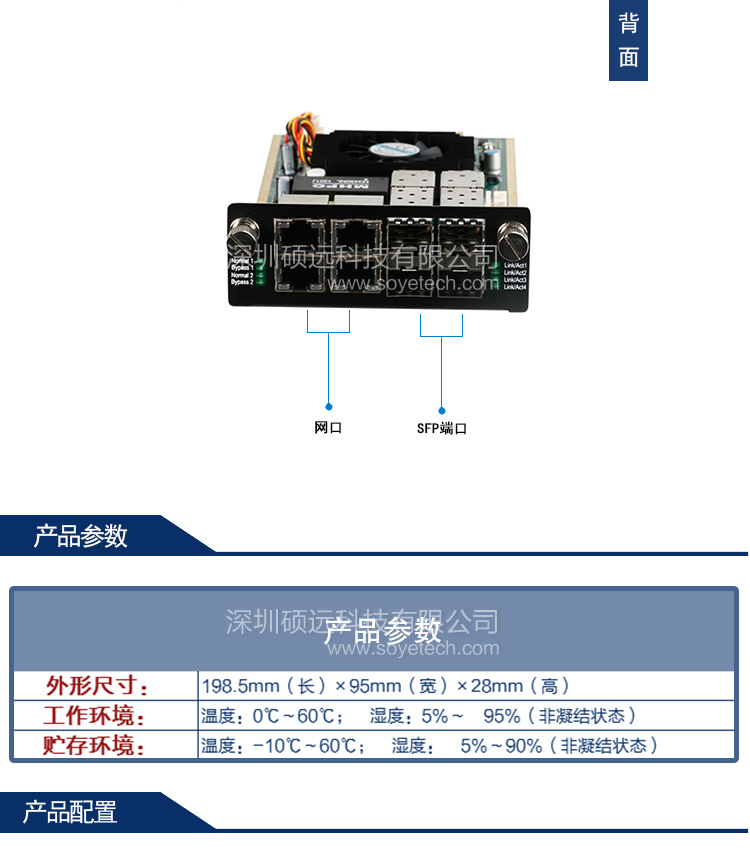 研祥四電口+四光口千兆網(wǎng)絡模塊，帶2組BYPASSENM-4824ES