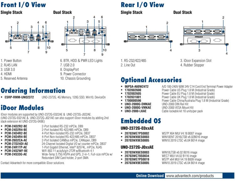 研華ESRP-RMM-UNO2372 ESRP-RMM series help you to power up your IoT solution with asset management edge gateways by WISE-DeviceOn. Enable a reliable device operation.