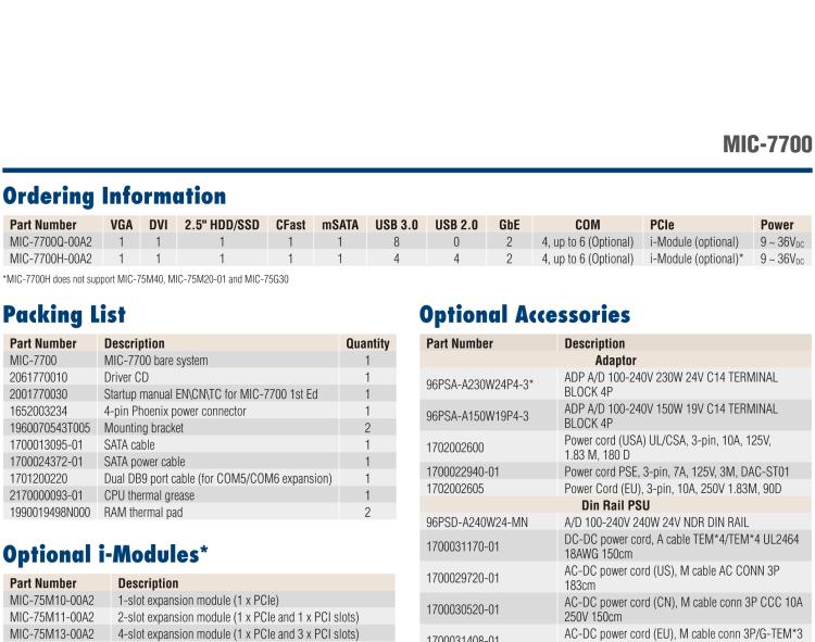 研華MIC-7700 Intel? 第六代/第七代 Core i 臺式機處理器緊湊型無風(fēng)扇系統(tǒng)