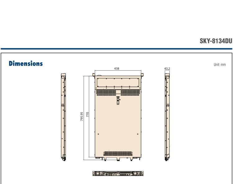 研華SKY-8134DU 1U High Performance Server based on 4th Gen Intel? Xeon? Processor Scalable Family