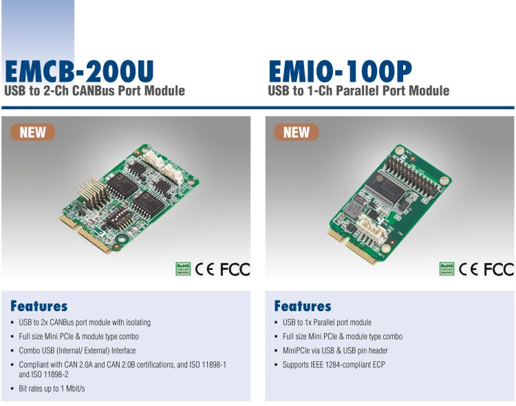 研華EMIO-100P 并行模塊，1 路，USB I/F