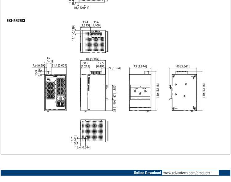 研華EKI-5626CI 2千兆光電組合端口 + 16百兆網口 ProView (組態(tài))系列工業(yè)以太網交換機