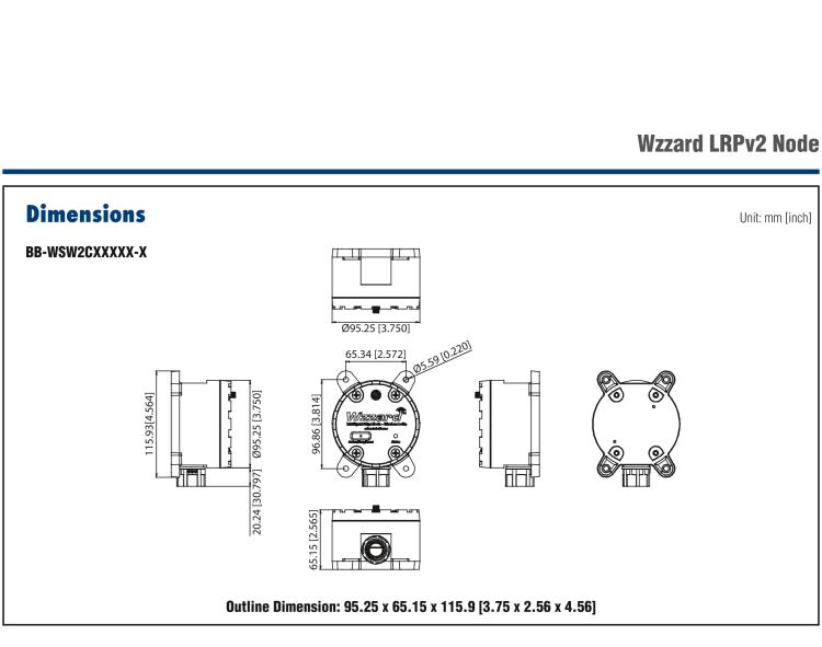 研華BB-WSW2C00015 LoRaWAN節(jié)點(diǎn)，支持RS485，外部天線