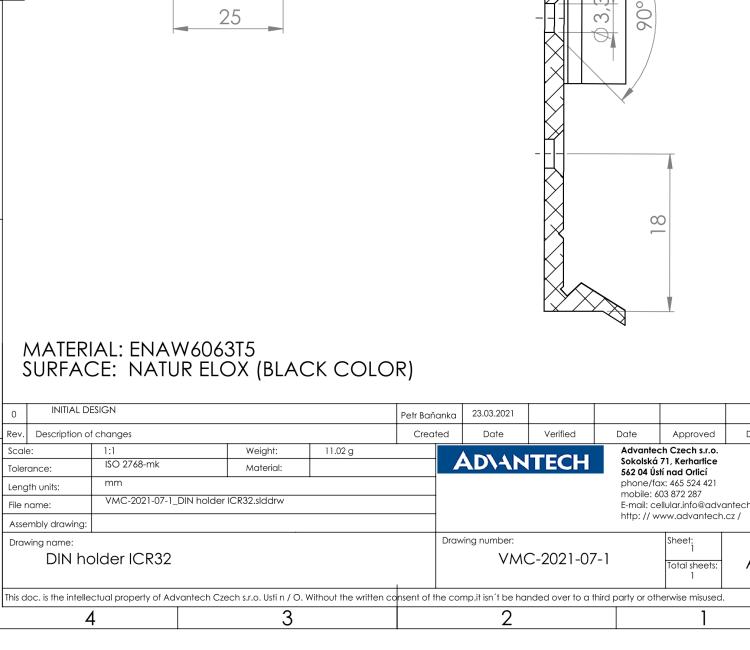 研華BB-DIN-ICR32 Metal DIN Clip for ICR-3200 & ICR-2000 Series