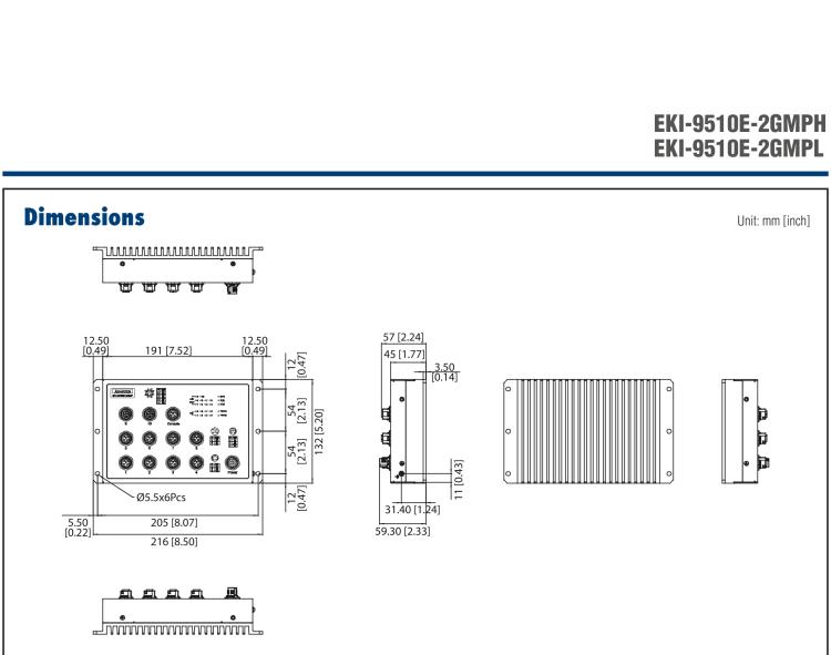 研華EKI-9510E-2GMPH 10個(gè)百兆M12 POE端口網(wǎng)管EN50155交換機(jī)， 支持72/96/110 VDC供電