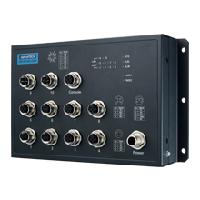 研華EKI-9510E-2GML 10個百兆M12端口網(wǎng)管型EN50155交換機， 支持24/48 VDC供電