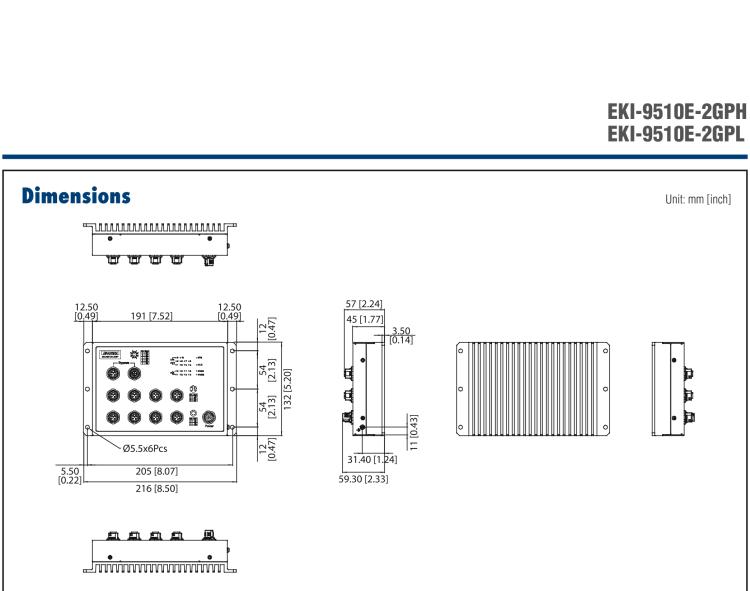 研華EKI-9510E-2GPL EN50155 Unmanaged PoE Ethernet Switch with 8FE+2GE bypass, 24-48 VDC