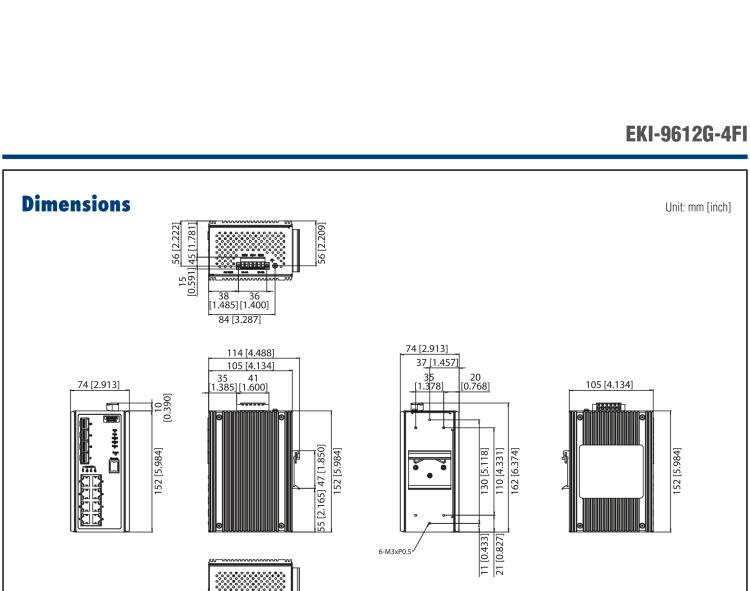 研華EKI-9612G-4FI 8GE+4G SFP 三層網(wǎng)管型以太網(wǎng)交換機(jī)，-40～75℃