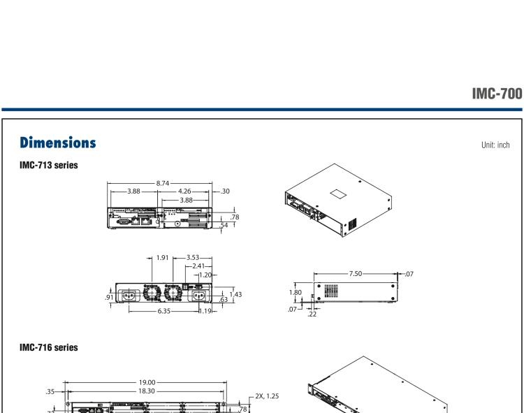 研華IMC-716-DC Managed Modular 6-slot Media Converter Chassis, DC Power (also known as MediaChassis 850-10953-DC)