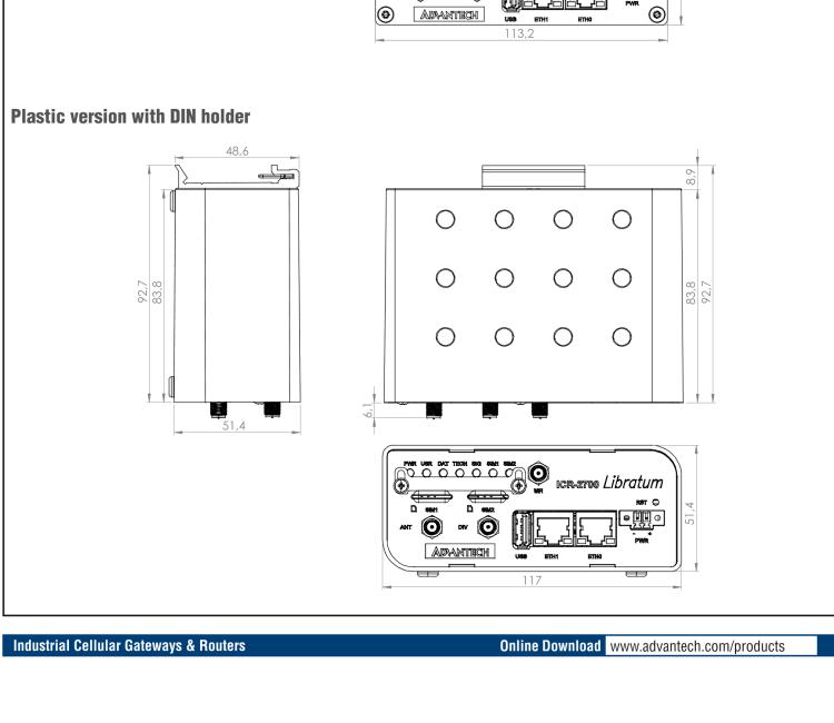 研華ICR-2734WPA01 ICR-2700, EMEA, 2x Ethernet, USB, Wi-Fi, Plastic, EU Accessories