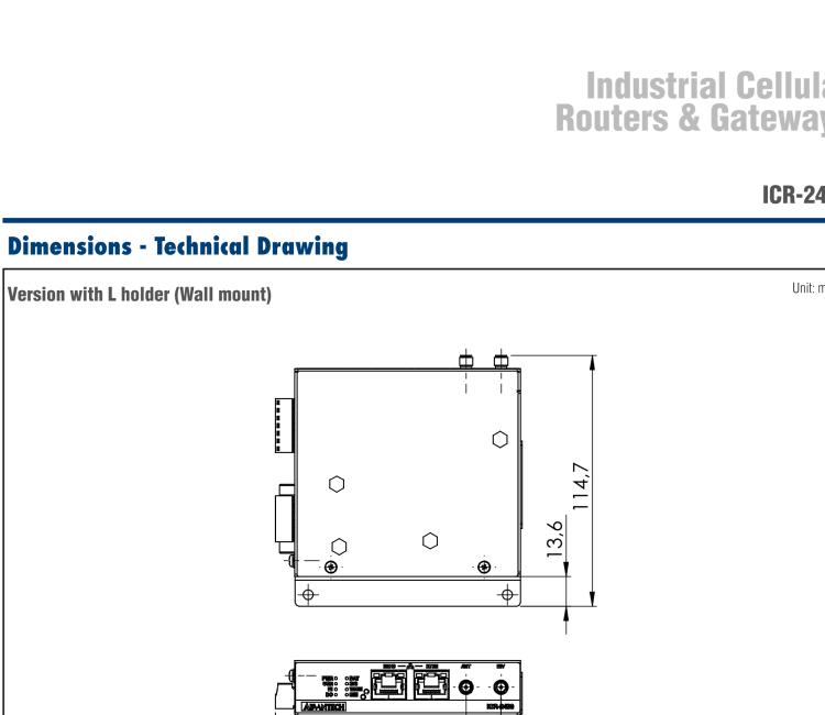 研華ICR-2432 ICR-2400, LATAM, 2x Ethernet , 1x RS232, 1x RS485, Metal, Without Accessories