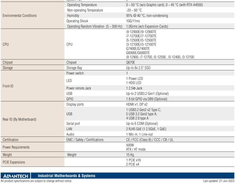 研華EPC-B3588 適配Intel 第12代 Core i 系列處理器，搭載Q670E芯片組?？纱钆銷VIDIA? RTX-A4500顯卡。3U高度，提供高端圖像處理應(yīng)用的解決方案。