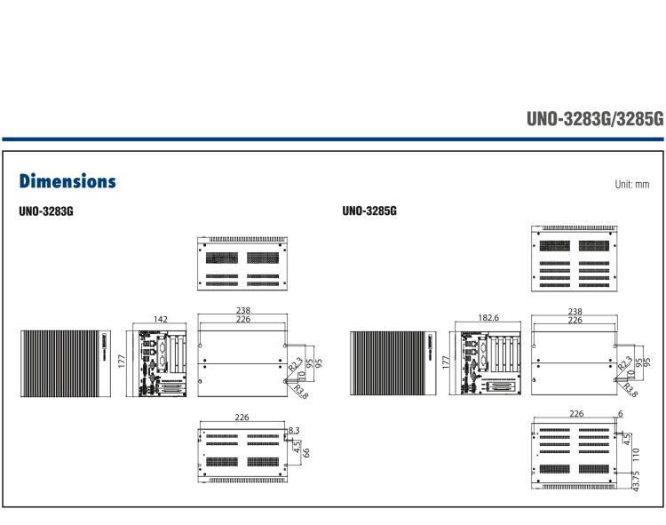 研華UNO-3285G 高效能嵌入式無風(fēng)扇工業(yè)電腦，搭配Intel? Core? i 處理器，4×PCI(e) 擴(kuò)展槽, 2×GbE, 2×mPCIe, HDMI, DVI-I