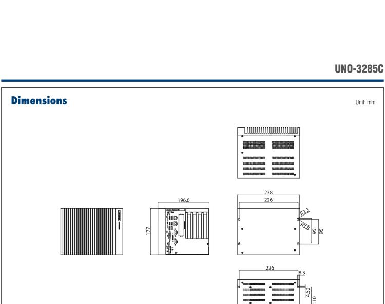 研華UNO-3285C 搭配Intel? Core?處理器，4×PCI(e) 擴(kuò)展槽，2 x GbE, 2 x mPCIe, HDMI, DVI-I