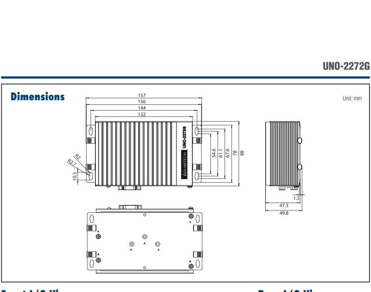 研華UNO-2272G 袖珍型嵌入式工控機(jī)，搭配Intel? Atom?處理器，1 x GbE, 2 x mPCIe, VGA/HDMI