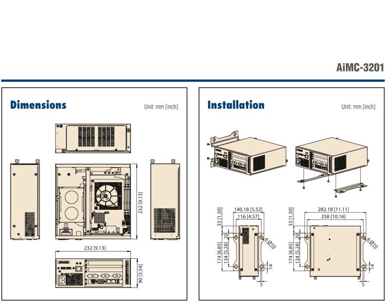 研華AIMC-3201 智能微型計(jì)算機(jī)，支持英特爾酷睿? i7/i5/i3 CPU，H81芯片組, 2個(gè)擴(kuò)展槽, 250W 80Plus 電源