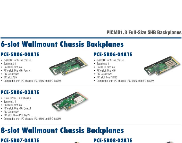 研華PCE-5B06 6-slot BP for 6-slot chassis