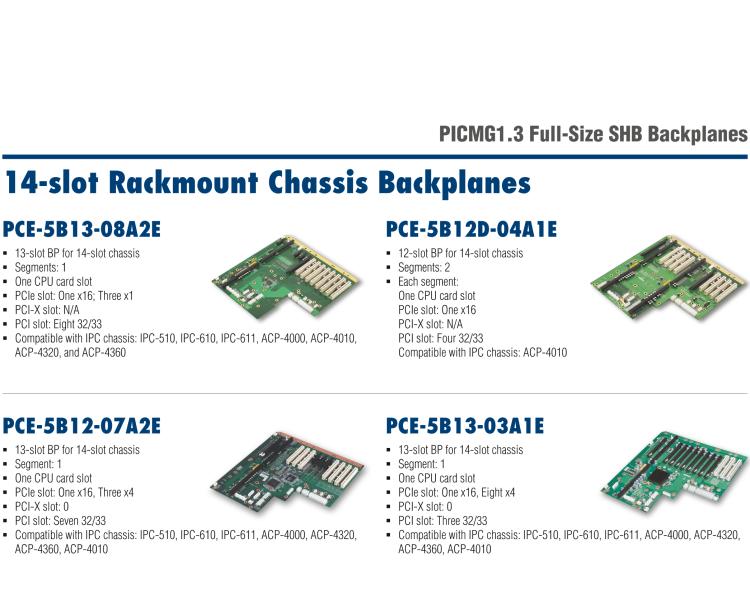 研華PCE-5B10 10-slot BP for 14-slot chassis