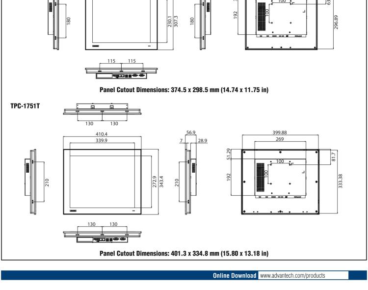 研華TPC-1751T(B) 17“SXGA TFT LED LCD瘦客戶端終端與Intel? Atom?處理器