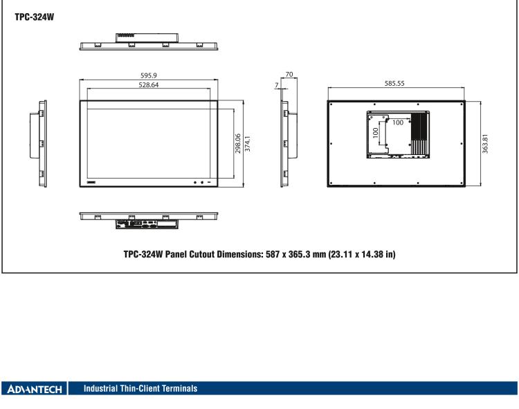 研華TPC-324W 8代Intel?Core? i3/ i5/ i7處理器24" FHD TFT LED LCD觸摸屏電腦，內(nèi)置8G DDR4 RAM