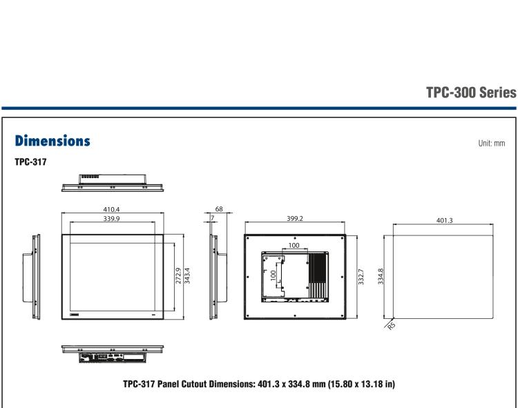 研華TPC-317 17" SXGA TFT LED LCD工業(yè)平板電腦，搭載第八代Intel?Core?i3/ i5/ i7處理器，內(nèi)置8G DDR4 RAM