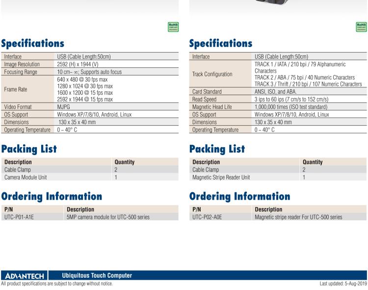 研華UTC-P06 智能卡讀卡器，適用于 UTC-515/520/532系列