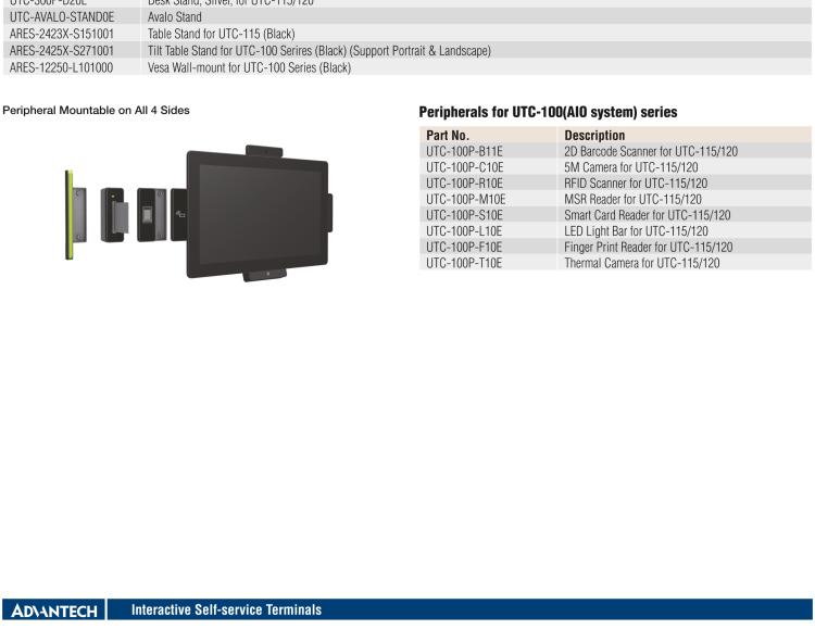 研華UTC-120H 21.5" 多功能觸控一體機，內(nèi)置Intel? Core? i5-8365UE