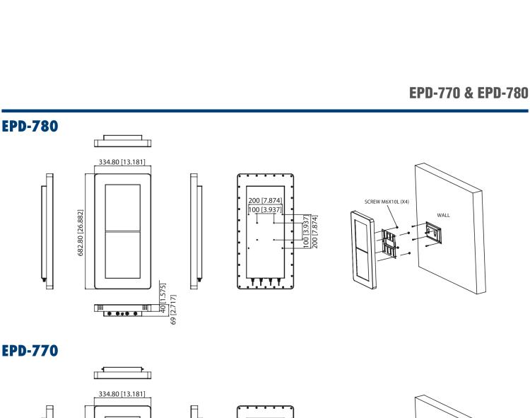 研華EPD-780 26" （13.3"x2 ）寸電子紙解決方案，USB接口，適合倉儲庫存，設(shè)備管理，辦公場所，智慧城市和零售等應(yīng)用。