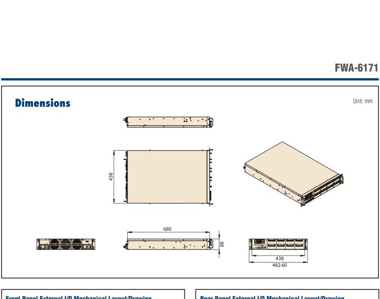 研華FWA-6171 2U Rackmount Network Appliance with dual 3rd Gen Intel? Xeon? Scalable processors, up to 8 NMC slots