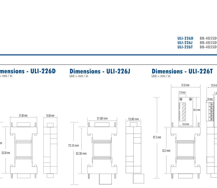 研華BB-485SD9TB ULI-226T 端口供電的 RS-232 至 TB RS-485 轉(zhuǎn)換器